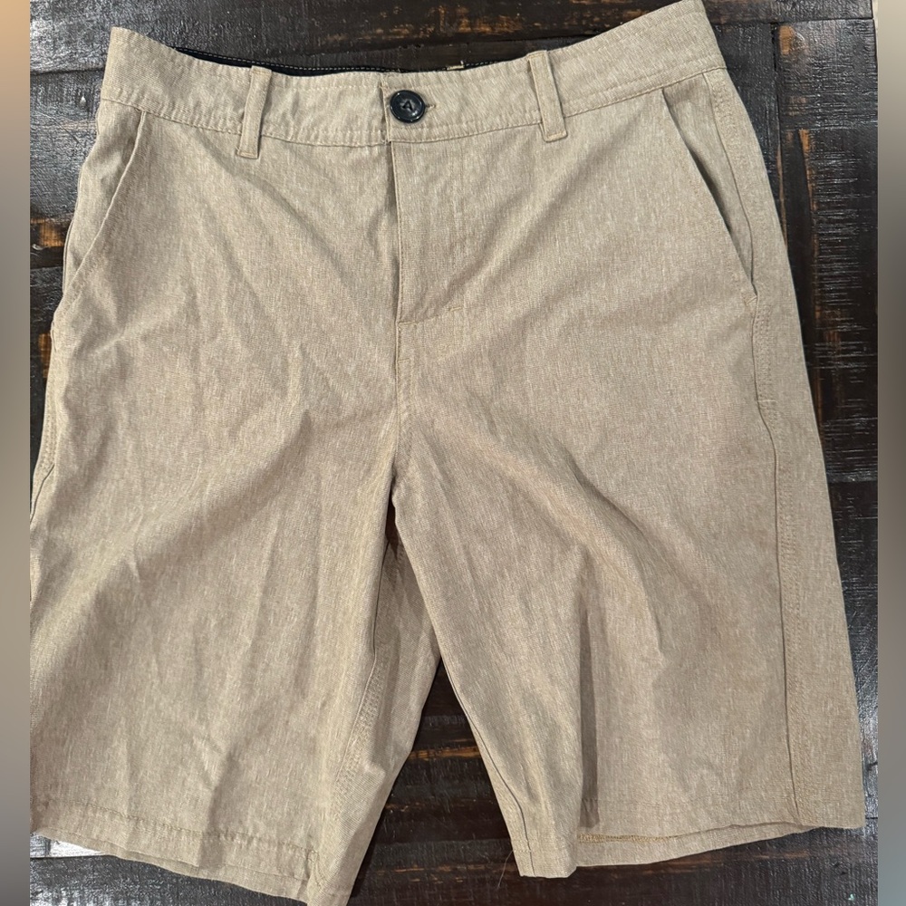 Micros boys Light Brown Flat Front Shorts size 14